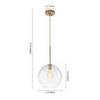 Lampa Wisząca Minimalistyczna z Szklanym Kloszem Kulistym - 10