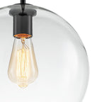 Lampa Wisząca Minimalistyczna z Szklanym Kloszem Kulistym - 11