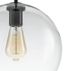 Lampa Wisząca Minimalistyczna z Szklanym Kloszem Kulistym - 12