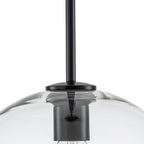 Lampa Wisząca Minimalistyczna z Szklanym Kloszem Kulistym - 13