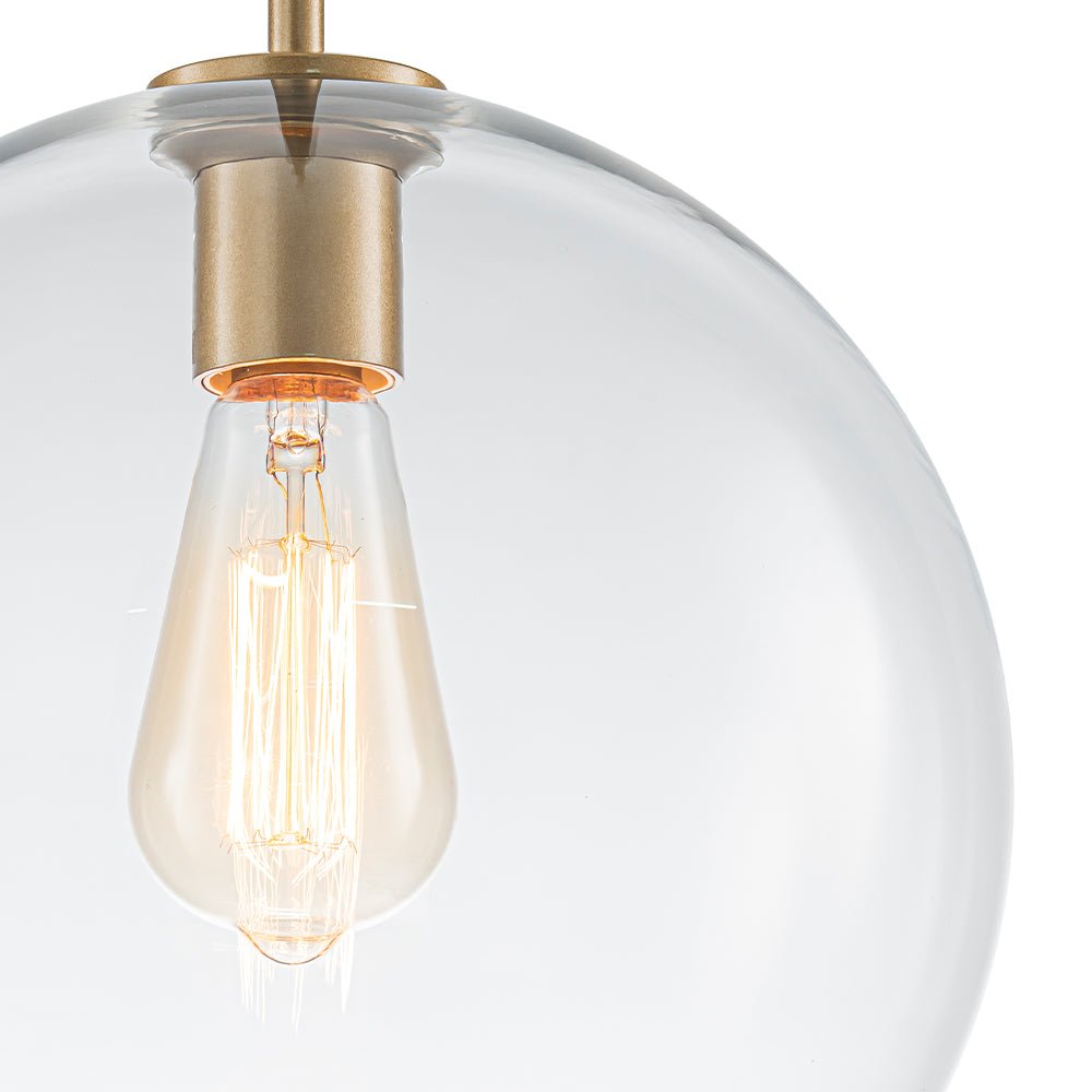 Lampa Wisząca Minimalistyczna z Szklanym Kloszem Kulistym - 22
