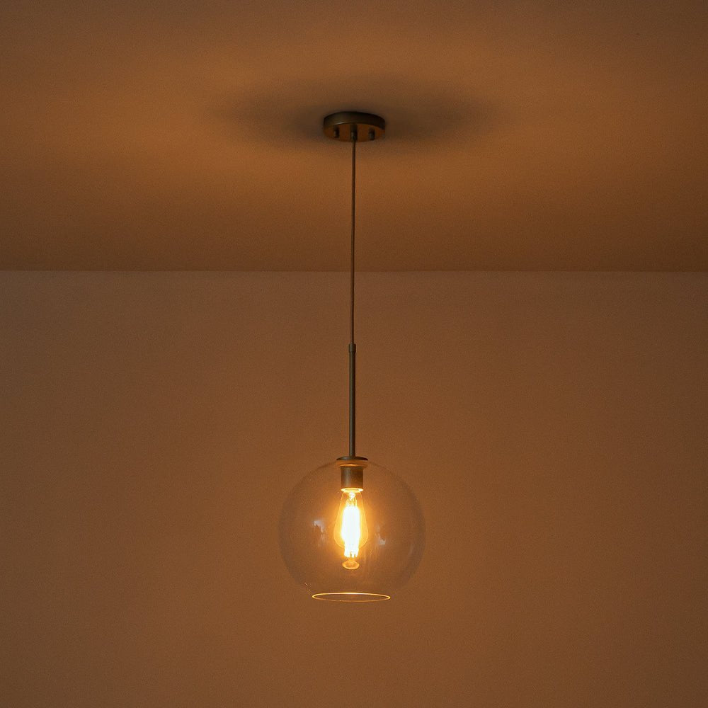 Lampa Wisząca Minimalistyczna z Szklanym Kloszem Kulistym - 26
