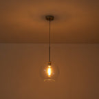 Lampa Wisząca Minimalistyczna z Szklanym Kloszem Kulistym - 27