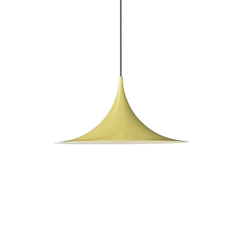 Lampa Wisząca Minimalistyczna z Rzeźbiarskim Kloszem - Żółty