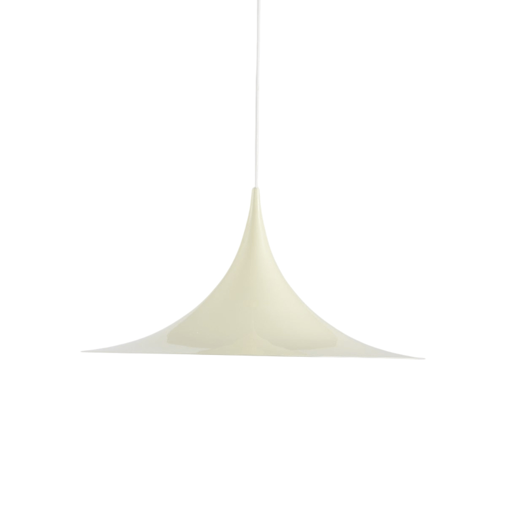 Lampa Wisząca Minimalistyczna z Rzeźbiarskim Kloszem - Beżowy