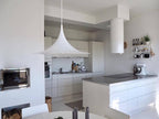 Lampa Wisząca Minimalistyczna z Rzeźbiarskim Kloszem - 11