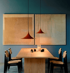 Lampa Wisząca Minimalistyczna z Rzeźbiarskim Kloszem - 21