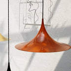Lampa Wisząca Minimalistyczna z Rzeźbiarskim Kloszem - 24