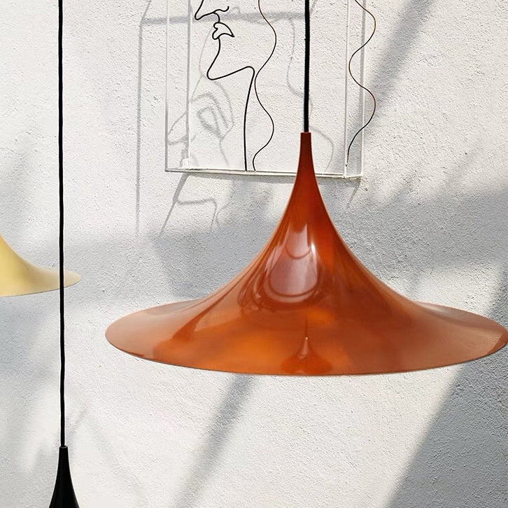 Lampa Wisząca Minimalistyczna z Rzeźbiarskim Kloszem - 24