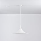 Lampa Wisząca Minimalistyczna z Rzeźbiarskim Kloszem - 25