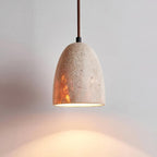 Lampa Wisząca Minimalistyczna z Betonowym Kloszem i Oplatanym Kablem