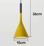 Lampa Wisząca Minimalistyczna z Konicznym Kloszem - 9