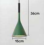 Lampa Wisząca Minimalistyczna z Konicznym Kloszem - Zielony