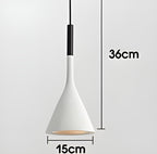 Lampa Wisząca Minimalistyczna z Konicznym Kloszem - Biały