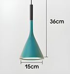 Lampa Wisząca Minimalistyczna z Konicznym Kloszem - Niebieski