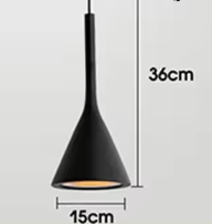 Lampa Wisząca Minimalistyczna z Konicznym Kloszem - 5