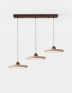 Lampa Wisząca Minimalistyczna z Okrągłym Kloszem i Drewnianą Kulą - 6