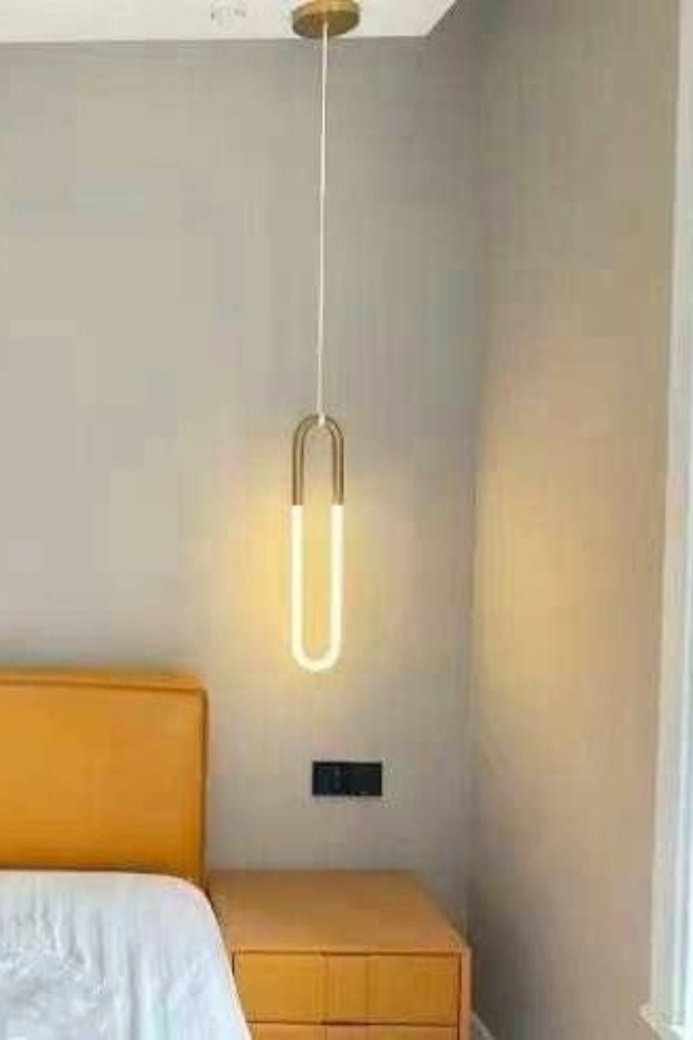 Lampa Wisząca Minimalistyczna w Kształcie u z Wbudowanym LED - 10