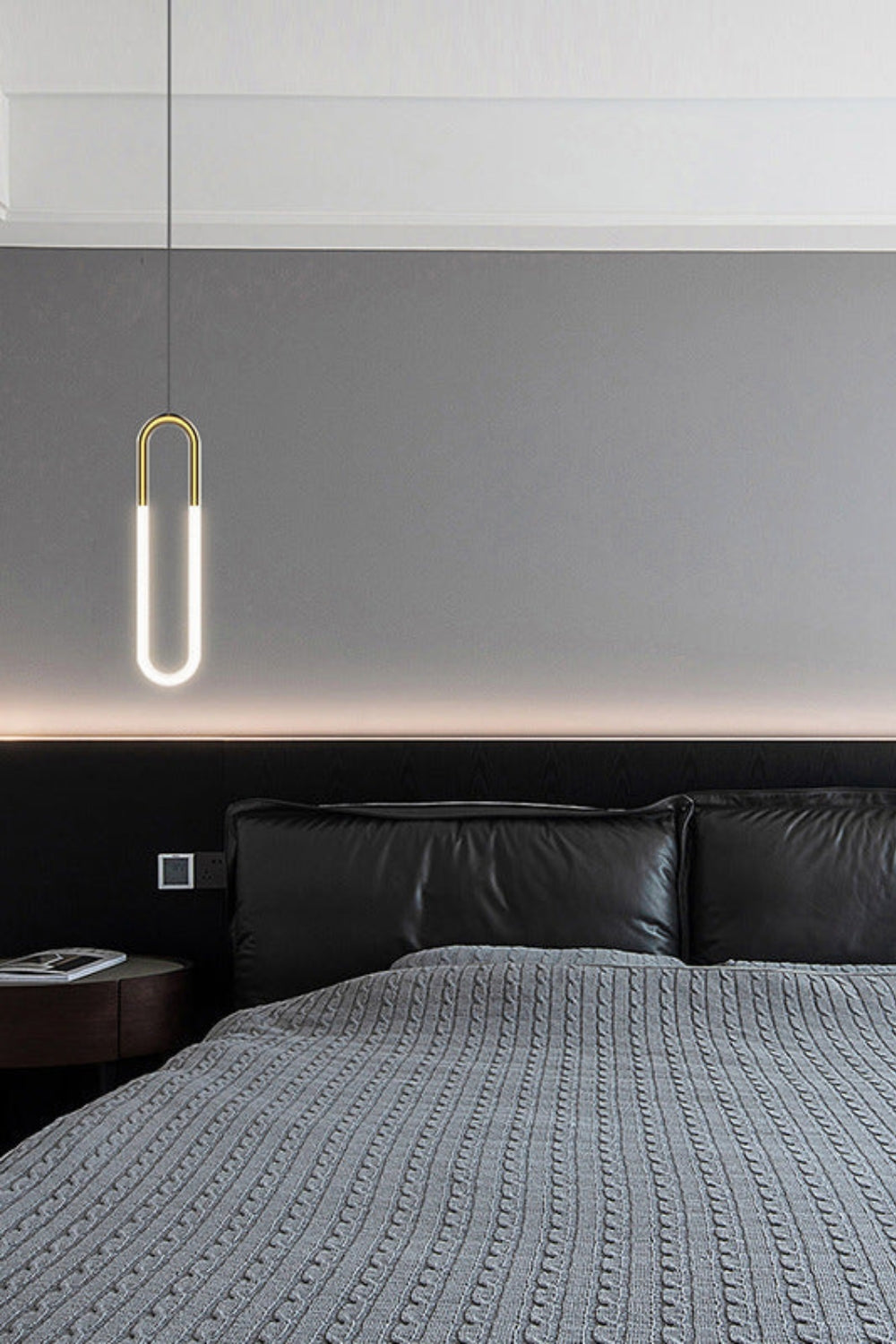 Lampa Wisząca Minimalistyczna w Kształcie u z Wbudowanym LED - 13