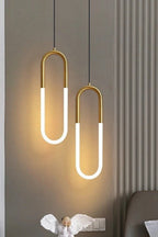 Lampa Wisząca Minimalistyczna w Kształcie u z Wbudowanym LED - 15