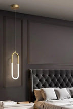 Lampa Wisząca Minimalistyczna w Kształcie u z Wbudowanym LED - 16