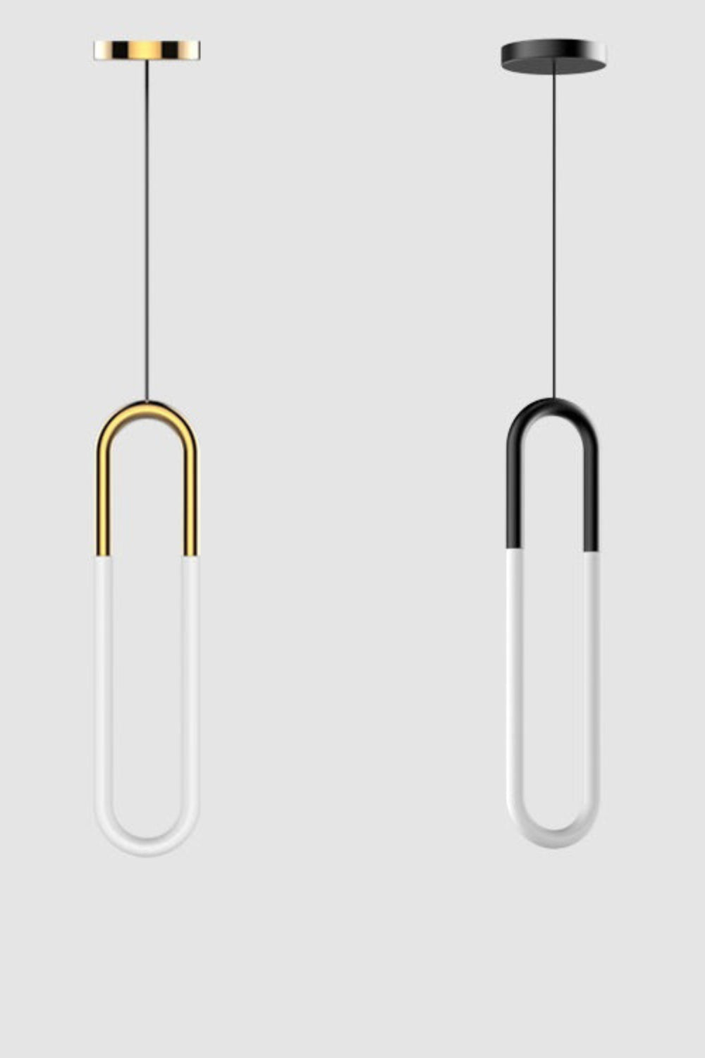 Lampa Wisząca Minimalistyczna w Kształcie u z Wbudowanym LED - 19