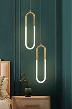 Lampa Wisząca Minimalistyczna w Kształcie u z Wbudowanym LED
