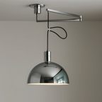 Lampa Wisząca Skandynawska z Ramieniem Obrotowym - Srebrny