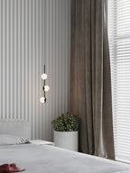 Lampa Wisząca Asymetryczna z Białymi Kulistymi Kloszami - 8