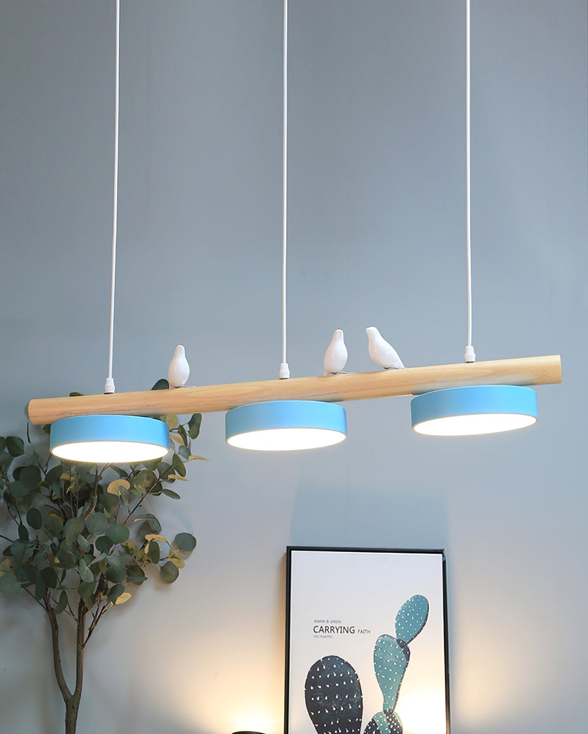 Lampa Wisząca Nowoczesna z Motywem Ptaków