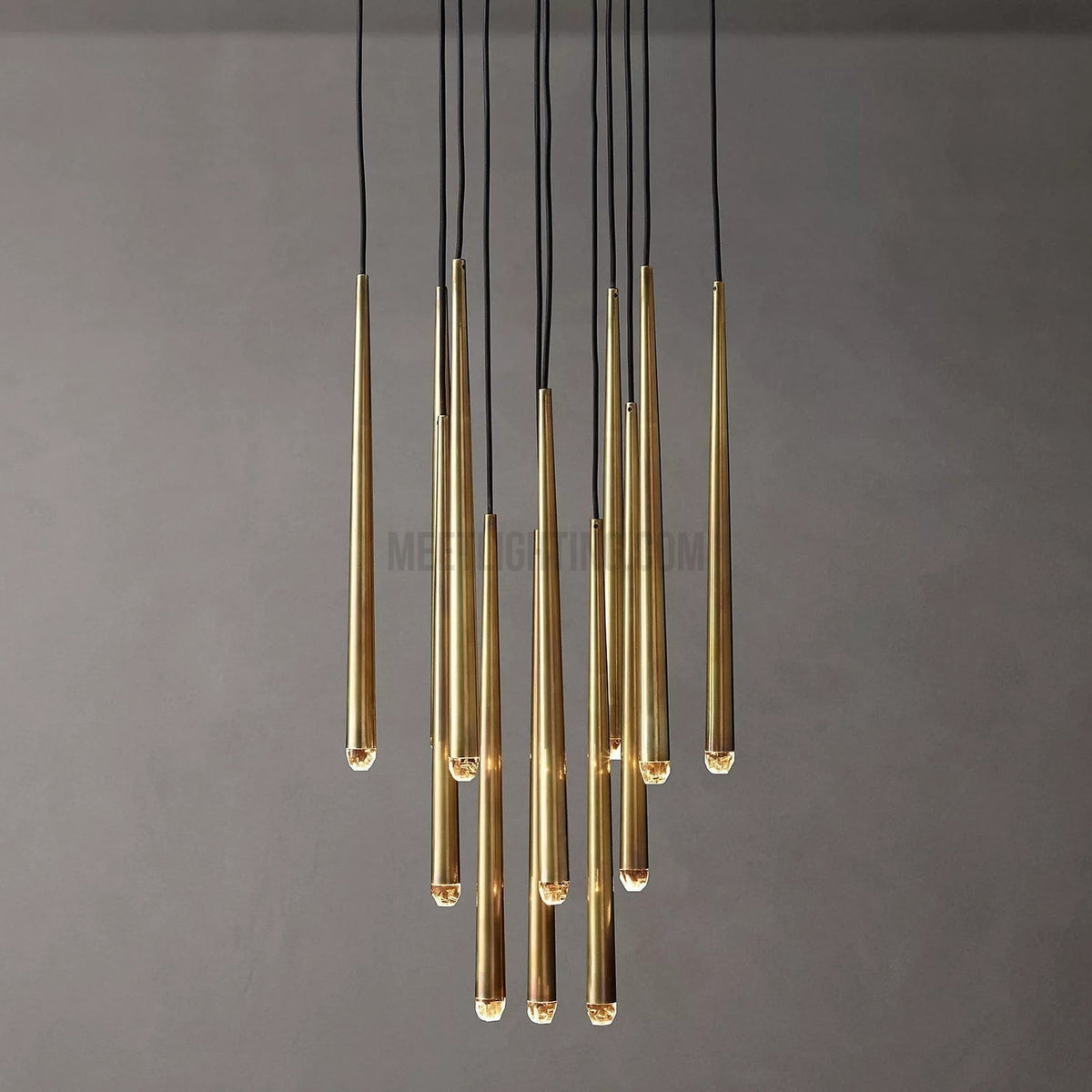 Lampa Wisząca Modernistyczna z Cylindrycznymi Tubami i Ronda Rozetą - 12