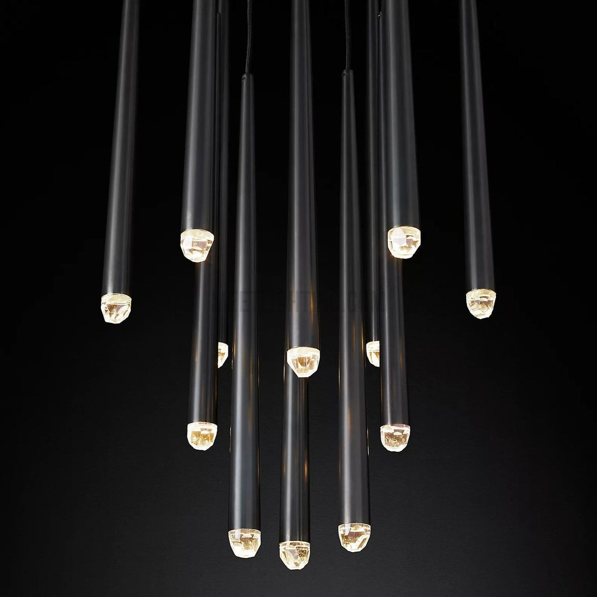 Lampa Wisząca Modernistyczna z Cylindrycznymi Tubami i Ronda Rozetą - 14
