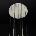 Lampa Wisząca Modernistyczna z Cylindrycznymi Tubami i Ronda Rozetą - 19