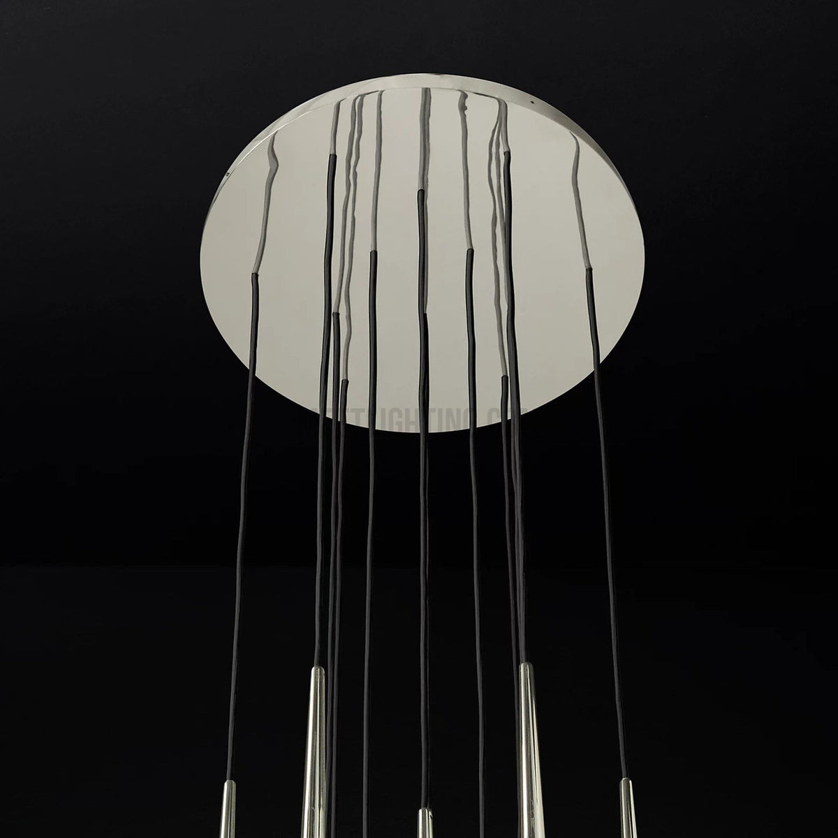 Lampa Wisząca Modernistyczna z Cylindrycznymi Tubami i Ronda Rozetą - 19