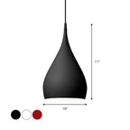 Lampa Wisząca Modern z Kloszem w Kształcie Kropli - 4