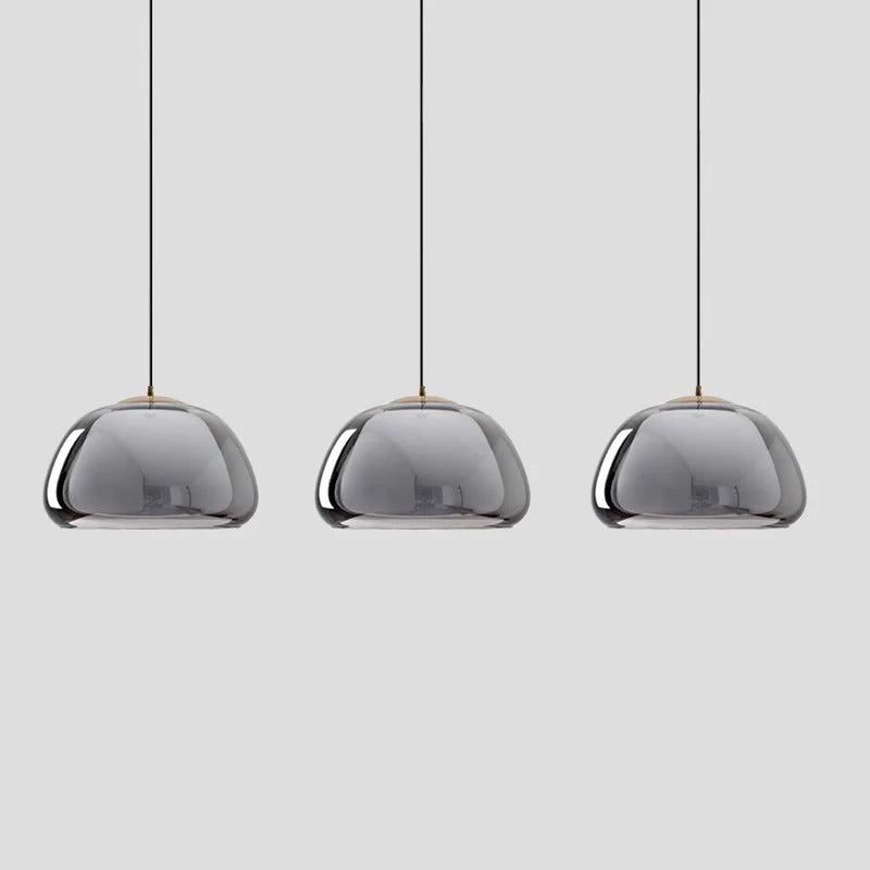 Lampa Wisząca Nowoczesna z Podwójnym Szklanym Kloszem - 13