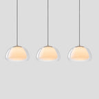 Lampa Wisząca Nowoczesna z Podwójnym Szklanym Kloszem - 16