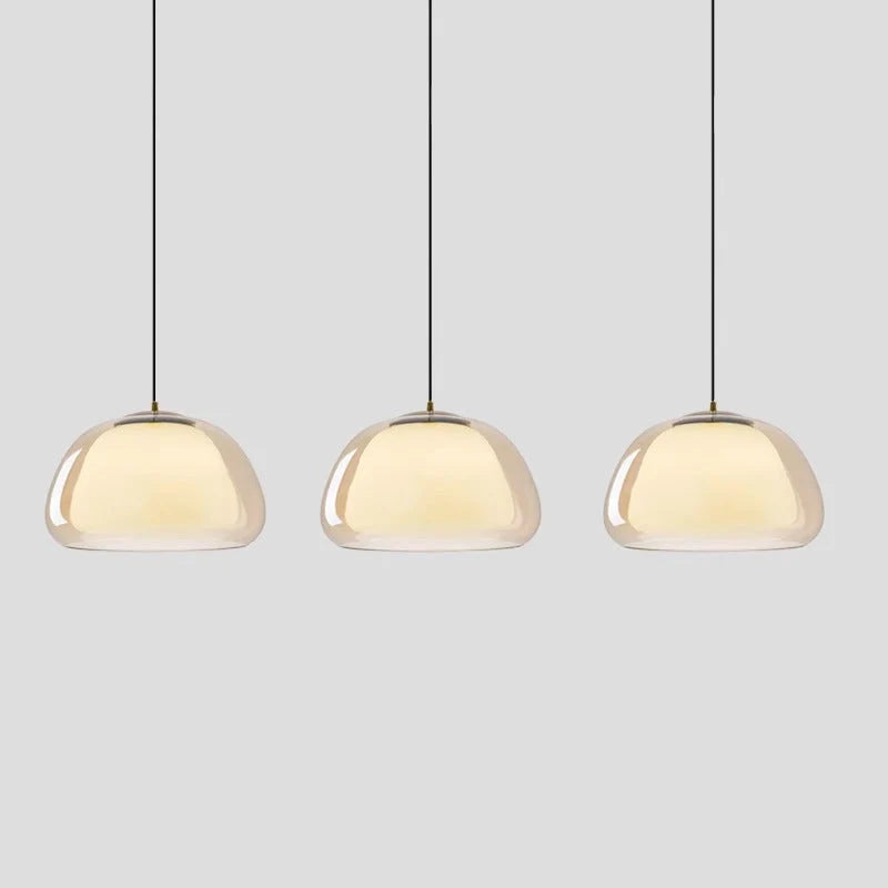 Lampa Wisząca Nowoczesna z Podwójnym Szklanym Kloszem - 19