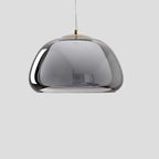 Lampa Wisząca Nowoczesna z Podwójnym Szklanym Kloszem - Dymny szary