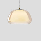 Lampa Wisząca Nowoczesna z Podwójnym Szklanym Kloszem - Koniak
