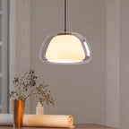 Lampa Wisząca Nowoczesna z Podwójnym Szklanym Kloszem - 4