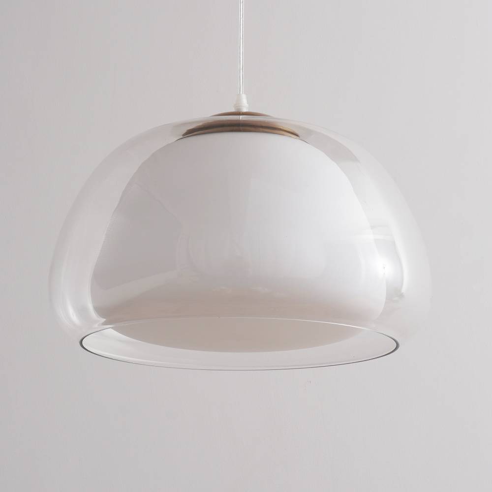 Lampa Wisząca Nowoczesna z Podwójnym Szklanym Kloszem - 9