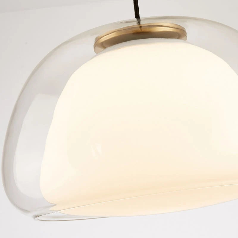 Lampa Wisząca Nowoczesna z Podwójnym Szklanym Kloszem - 10