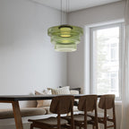 Lampa Wisząca Nowoczesna ze Szklanym Kloszem Warstwowym - 14