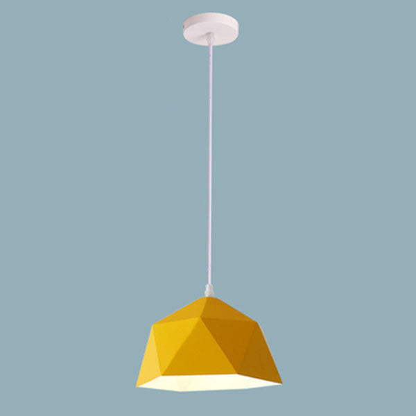 Lampa Wisząca Modern z Geometrycznym Kloszem w Kształcie Diamentu - 17