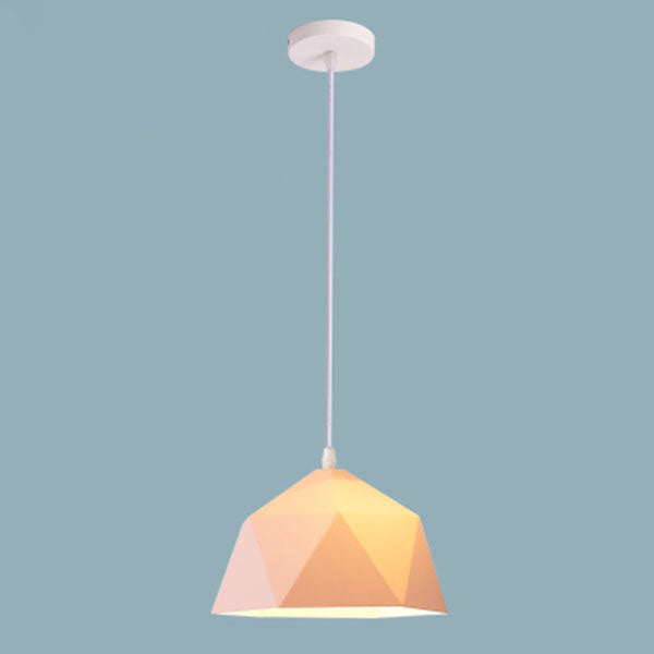 Lampa Wisząca Modern z Geometrycznym Kloszem w Kształcie Diamentu - 19