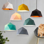 Lampa Wisząca Modern z Geometrycznym Kloszem w Kształcie Diamentu - 3