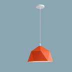 Lampa Wisząca Modern z Geometrycznym Kloszem w Kształcie Diamentu - Pomarańczowy