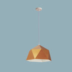 Lampa Wisząca Modern z Geometrycznym Kloszem w Kształcie Diamentu - Złoty
