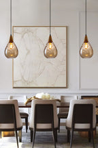 Lampa Wisząca Modern z Żebrowanym Szklanym Kloszem - 4